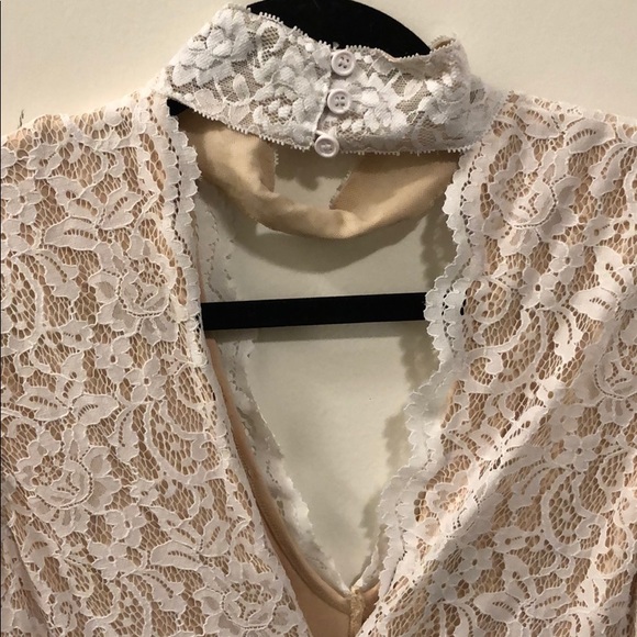 Bebe white lace sleeveless dress - Picture 4 of 6